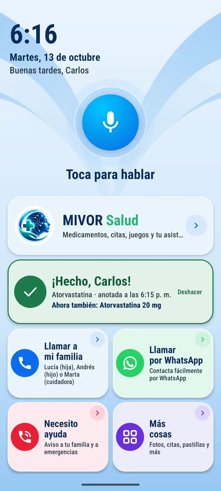 Kiosko MIVOR: un teléfono sencillo para personas mayores